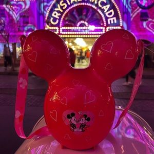 Valentines Popcorn Heart Bucket Mickey and Minnie 2023